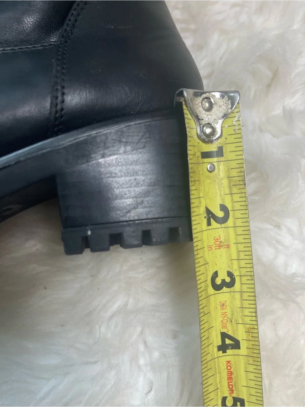 Azalea Wang over the knee black vegan soft leather pull on boots low heels SZ7